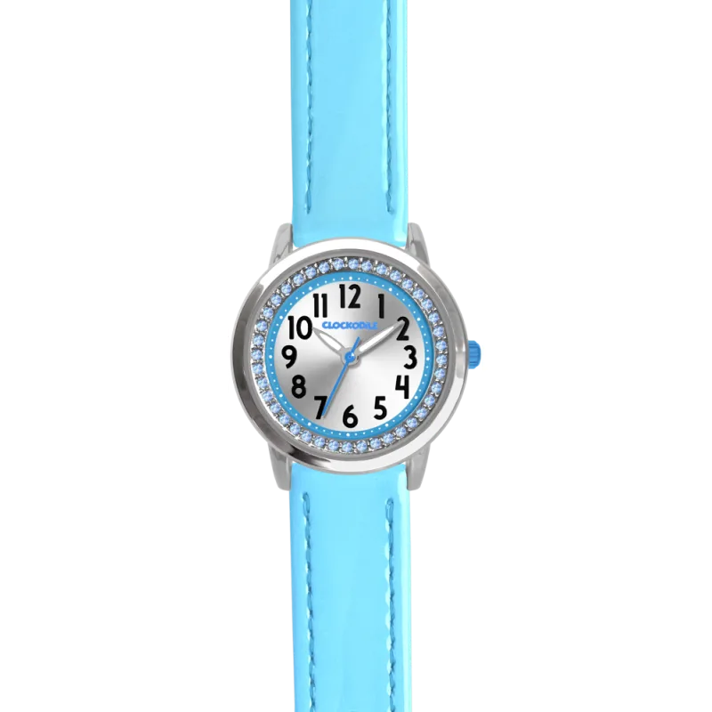 CLOCKODILE Tyrkysové dívčí dětské hodinky s kamínky CWG5230
