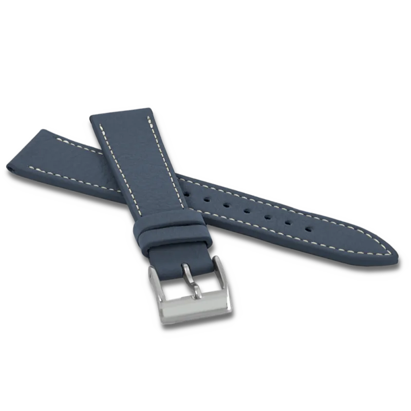 LAVVU Tmavě modrý voděodolný řemínek DAVINCI z luxusní kůže Top Grain - 20 LSAAL20