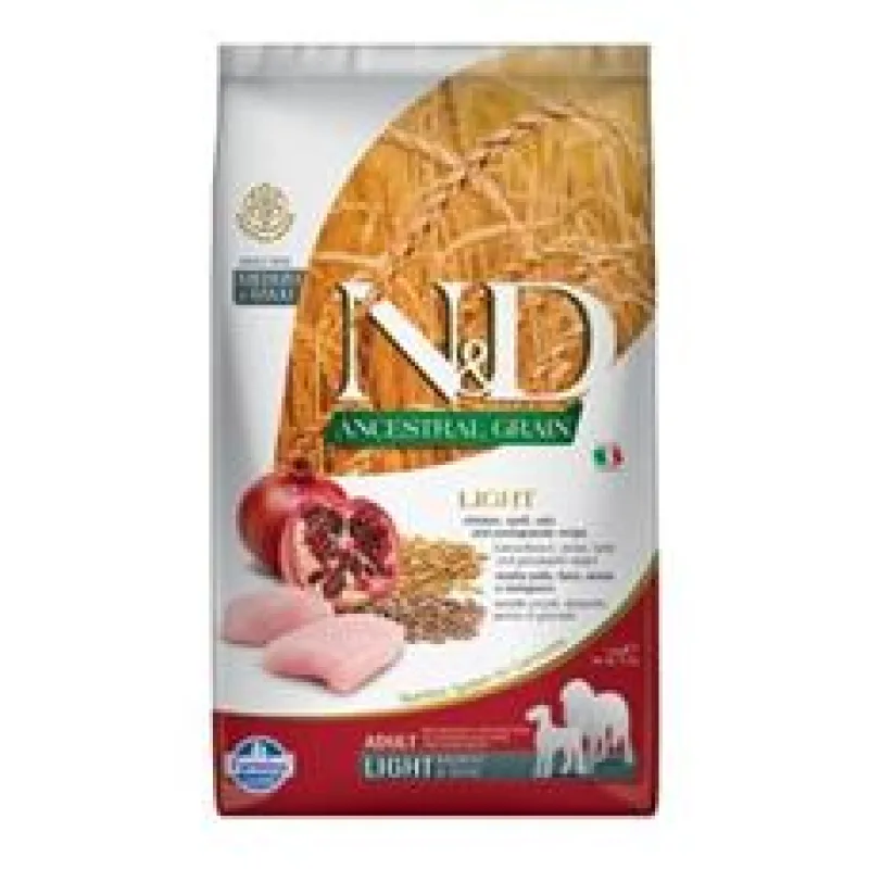 N&D LG DOG Light M/L Chicken&Pomegranate 12 kg