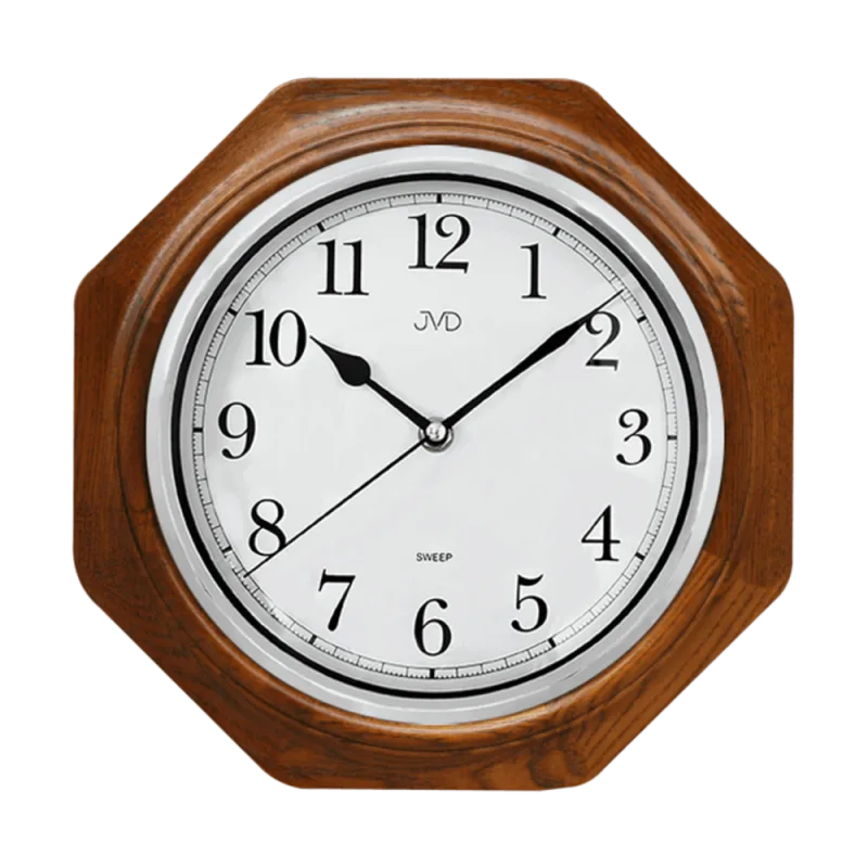 JVD Dřevěné nástěnné netikající tiché hodiny JVD NS71.4