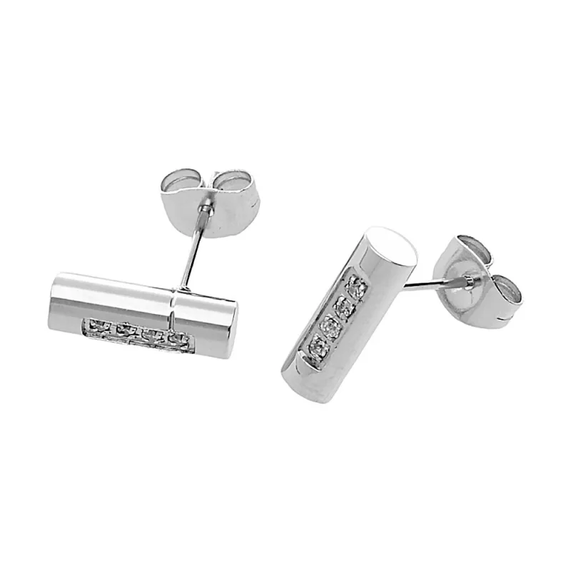 MPM Dámské ocelové nerezové náušnice 5562 - stříbrné barvy SER.5562