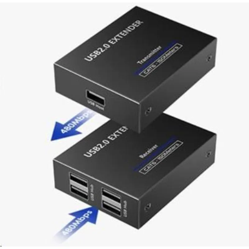 PREMIUMCORD 4-port USB 2.0 extender po Cat5/ Cat5e/ Cat6 do 150m kuext3