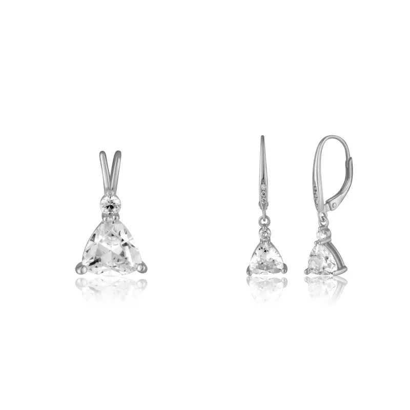 JVD Dámská stříbrná souprava se zirkony set SVLS0153SH2BI00