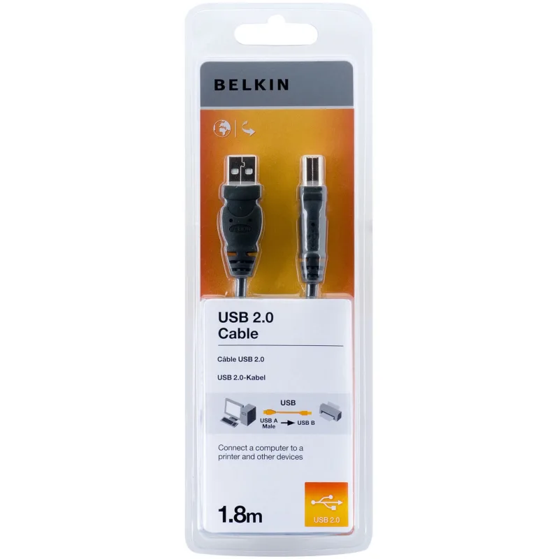 BELKIN USB 2.0 kábel A-B, rad štandard, 1.8 m F3U154bt1.8M