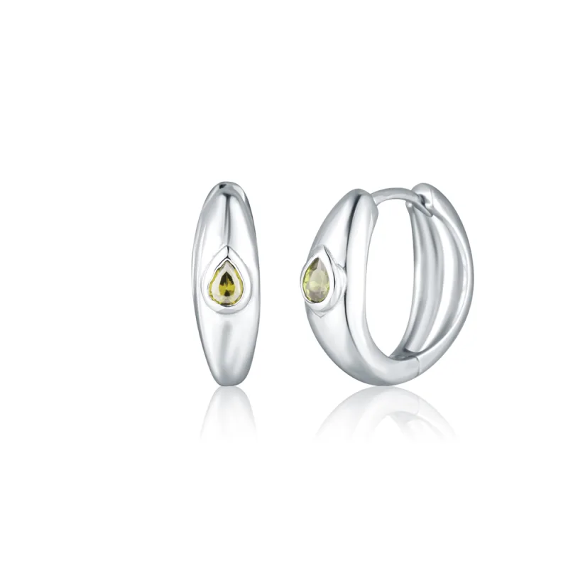 JVD Dámské stříbrné kruhové náušnice se zirkony SVLE0847SH2ZL00