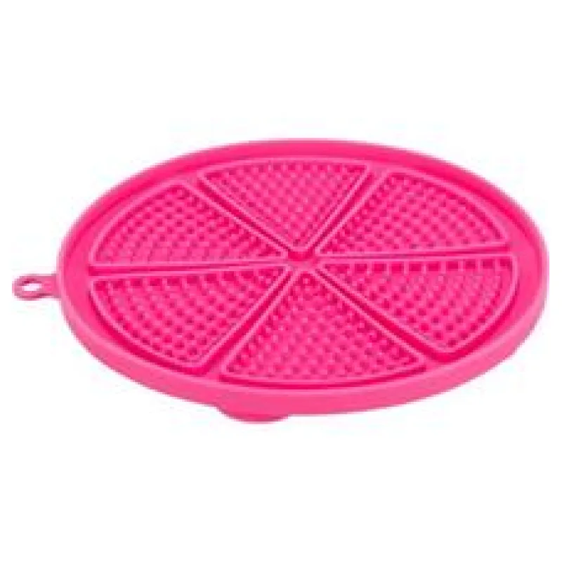 Lick´n´Snack KRUH s přísavkami - podložka k pomalému krmení, 18 cm, TPR/plast, pink 1 ks/ 18cm