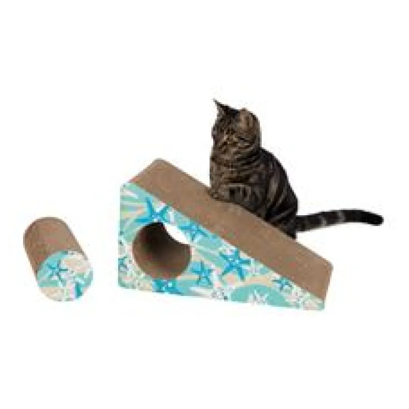 Škrabací rampa s vytahovacím válcem tyrkysová 48 cm