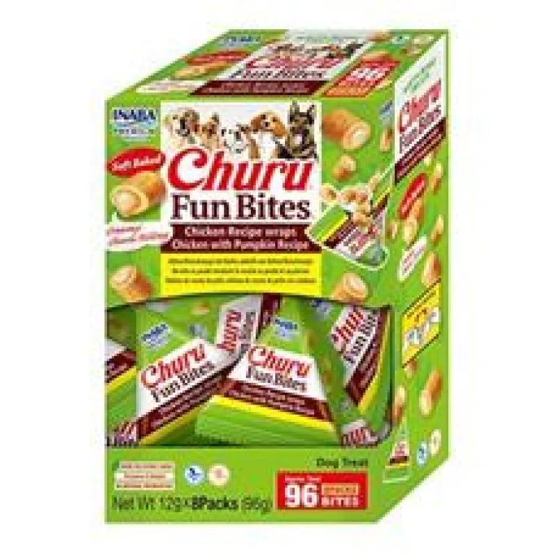 Churu Dog BOX Fun Bites Chicken wraps Chick&Pumpk 8x12g