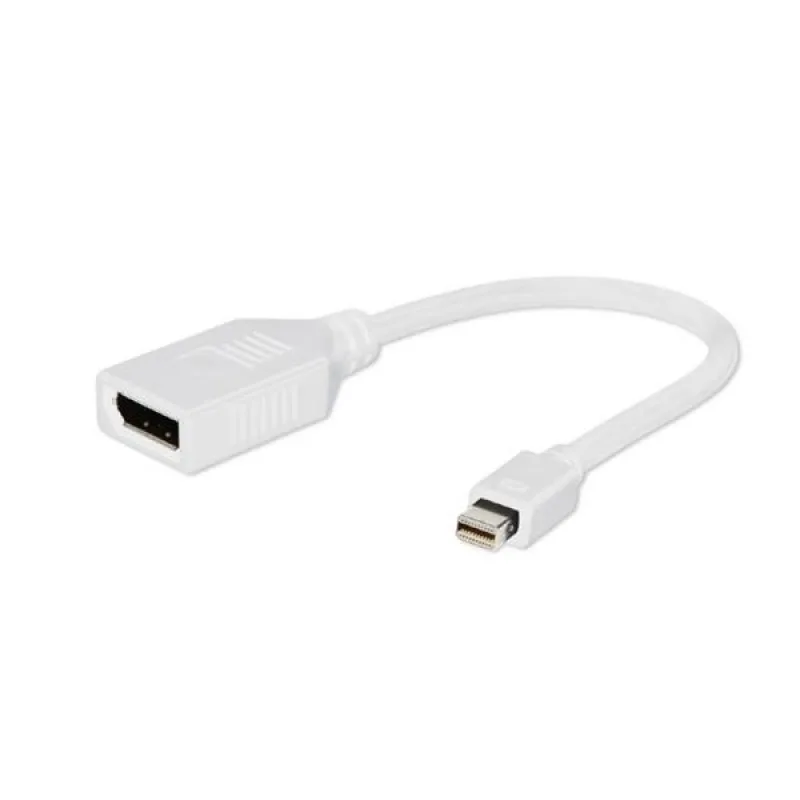 Gembird adaptér Mini DisplayPort (M) na DisplayPort (F), biely A-mDPM-DPF…
