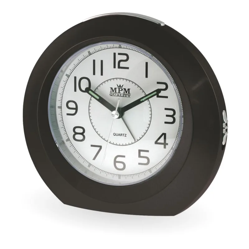 MPM Černý analogový budík MPM C01.2542