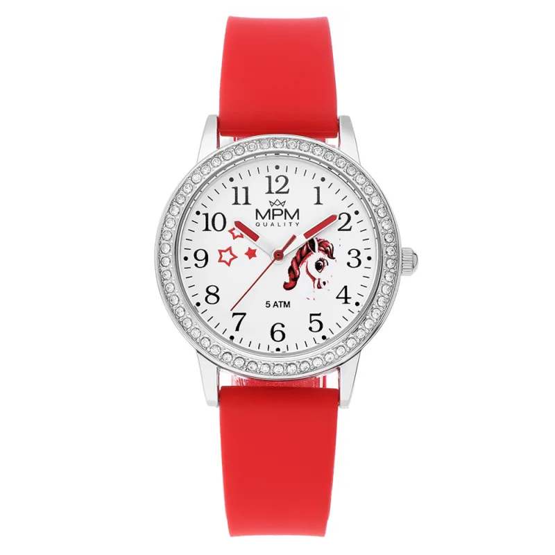 MPM Dívčí dětské hodinky červené W05M.11331.C