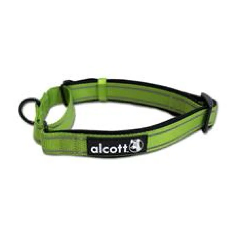 Alcott reflexní obojek pro psy, Martingale, zelený velikost M