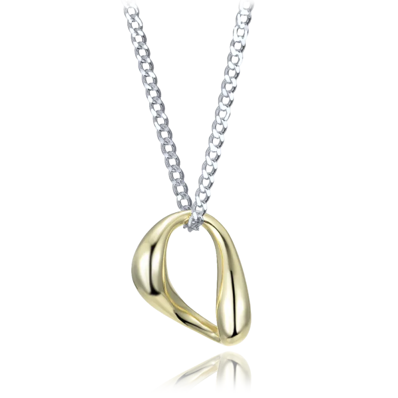 MINET Elegantní dvoubarevný stříbrný náhrdelník Ag 925/1000 11,95g JMAS0301GN70