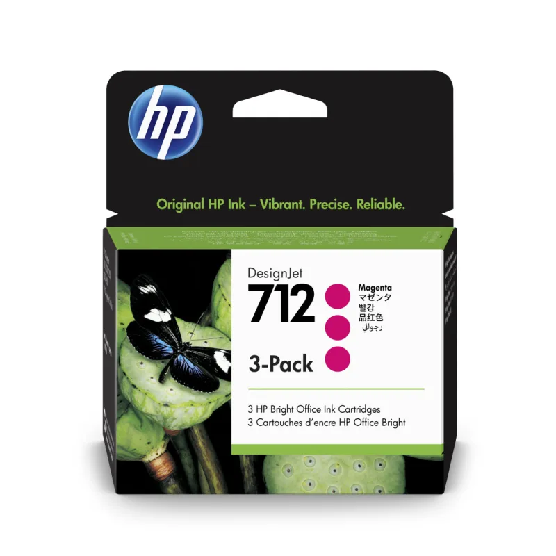 HP 712 Ink. náplň purpurová, trojbalenie; 3ED78A 3ED78A
