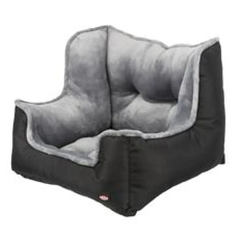 Autosedačka/cestovní pelech pro psy, 50 x 40 x 50 cm, černá/šedá