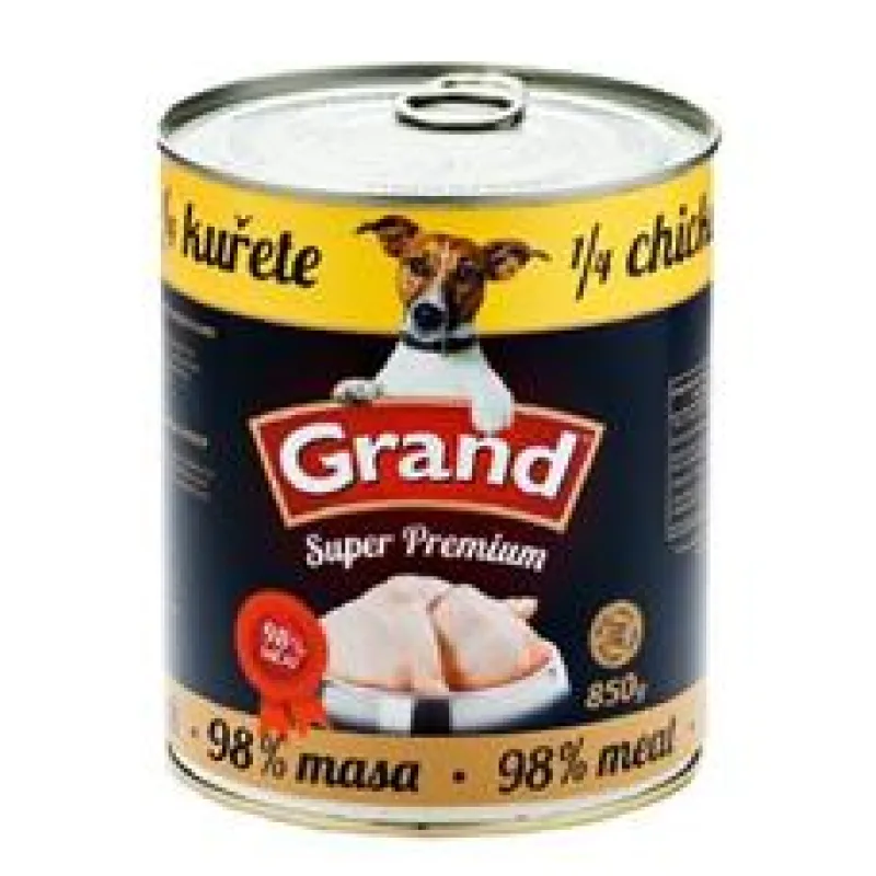 GRAND konz. pes Extra s 1/4 kuřete 850 g