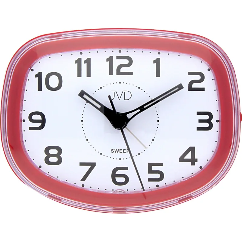 Netikající tichý analogový budík JVD SRP865.4 s LED podsvícením