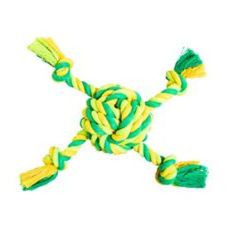 Míč se 4 rameny HipHop bavlněný limetková, zelená 29cm/255g