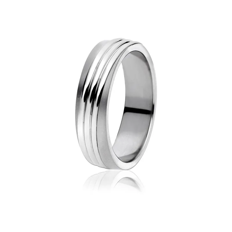 MPM Snubní ocelový prsten z chirurgické oceli Wedding ring 5241B, size 49