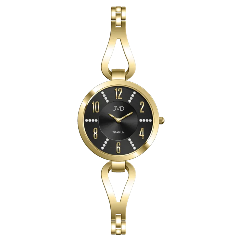 JVD Dámské luxusní zlacené titanové hodinky JVD J5036.2