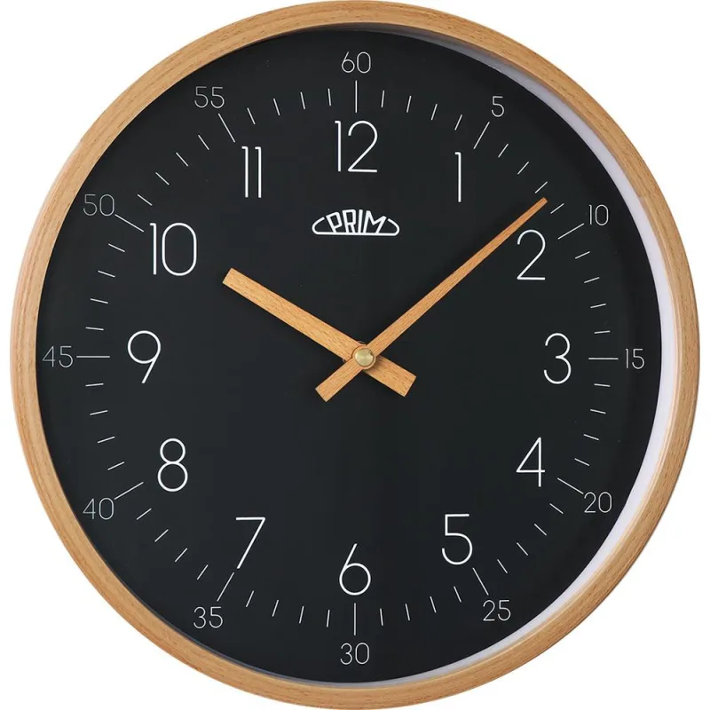 PRIM Dřevěné nástěnné hodiny PRIM Forest III E07P.3854.5390