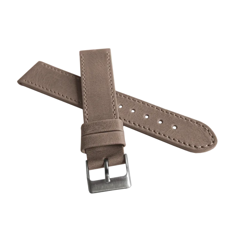 Béžový prošitý řemínek LAVVU SPORT z luxusní kůže Top Grain - 22mm LSAUF22