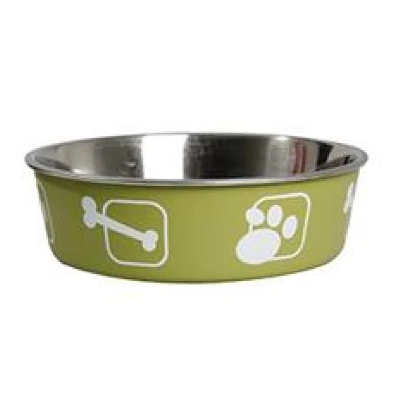 Karlie Miska nerezová s plastovým opláštěním zelená 23cm 2200ml