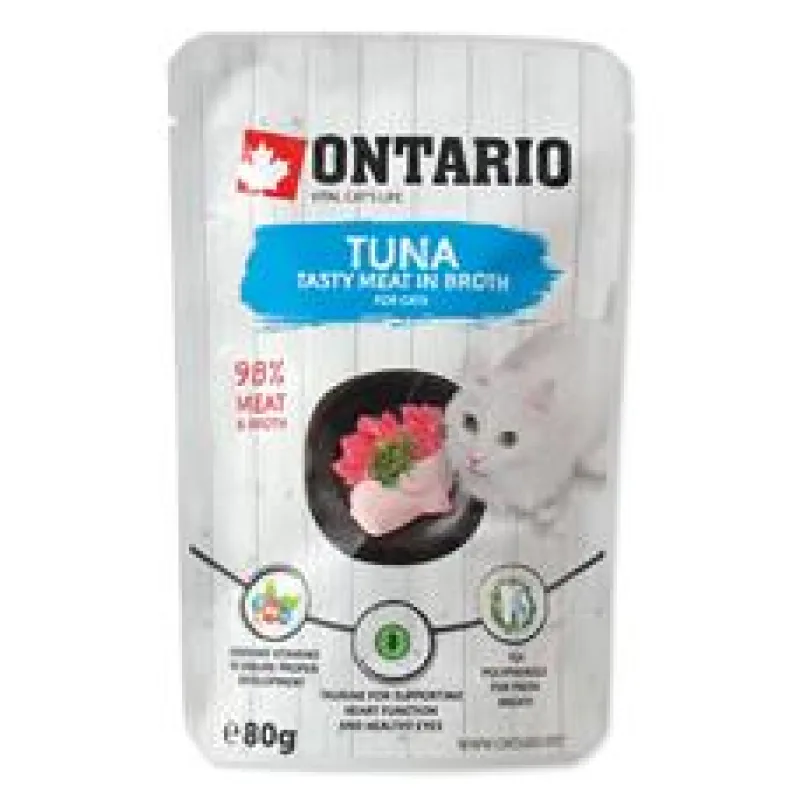 Kapsička ONTARIO Cat Tuna in Broth 80 g