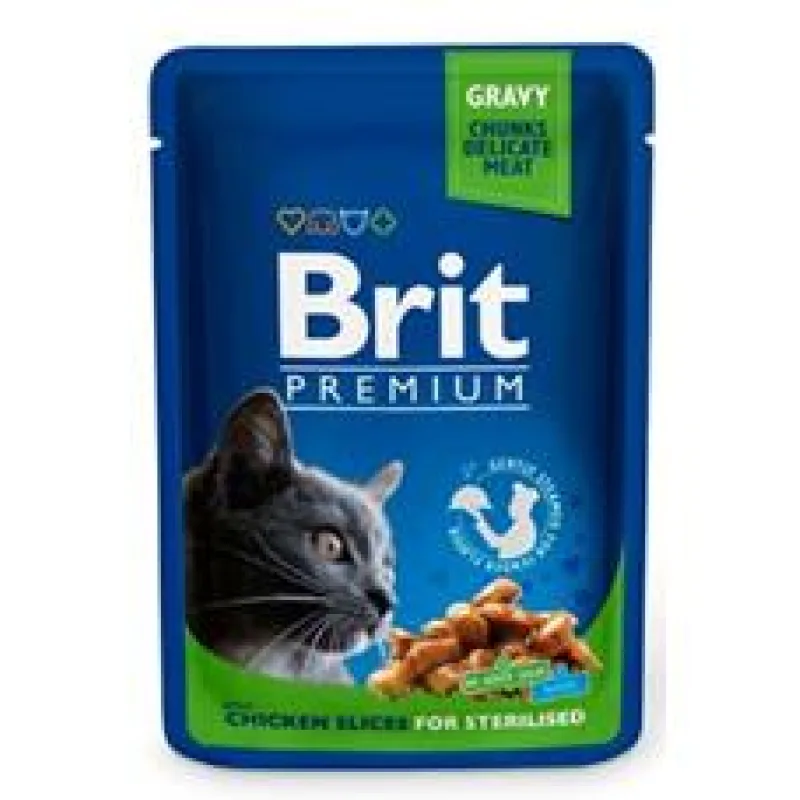 Brit Premium Cat kapsa Chicken Slices for Steril 100 g - 1Ks