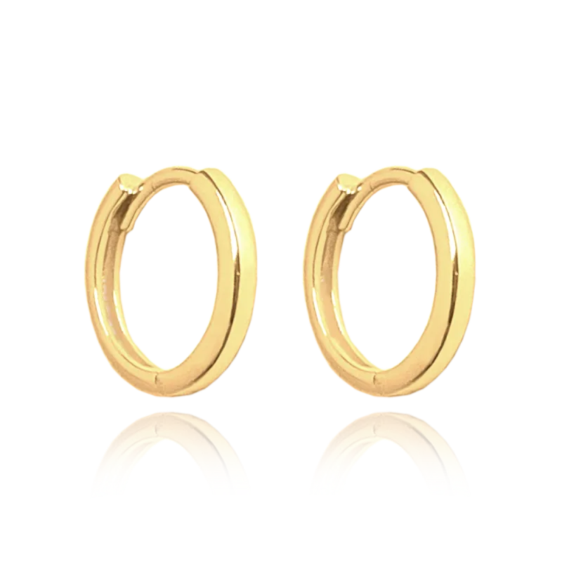 MINET Pozlacené stříbrné náušnice KRUHY 1,5 cm