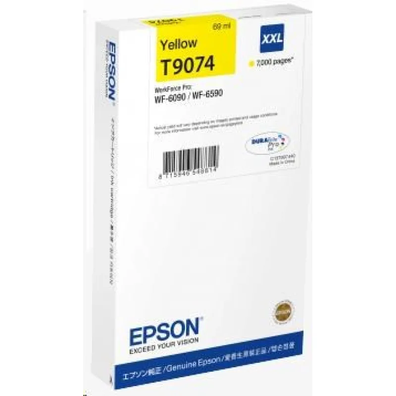 Atramentová kazeta EPSON WorkForce-WF-6xxx žltá XXL 69 ml C13T90744N