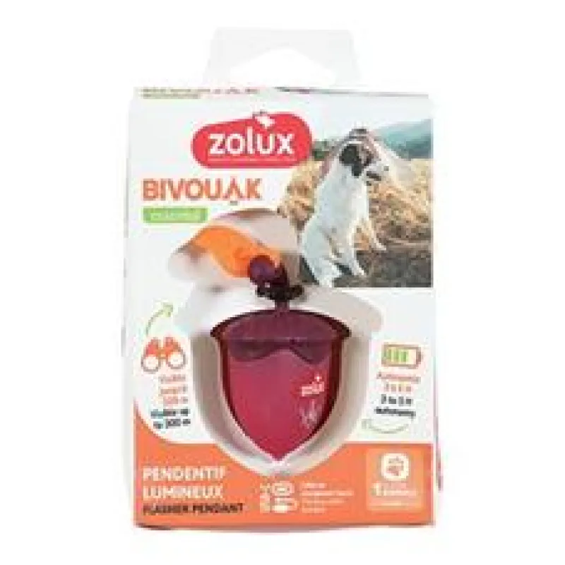 Světýlko blikací BIVOUAK oříšek USB červená Zolux 1 ks