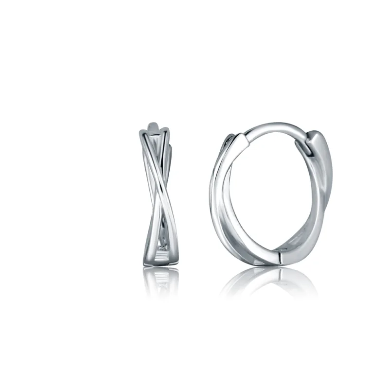 JVD Dámské stříbrné kruhové náušnice se zirkony SVLE2804X860000