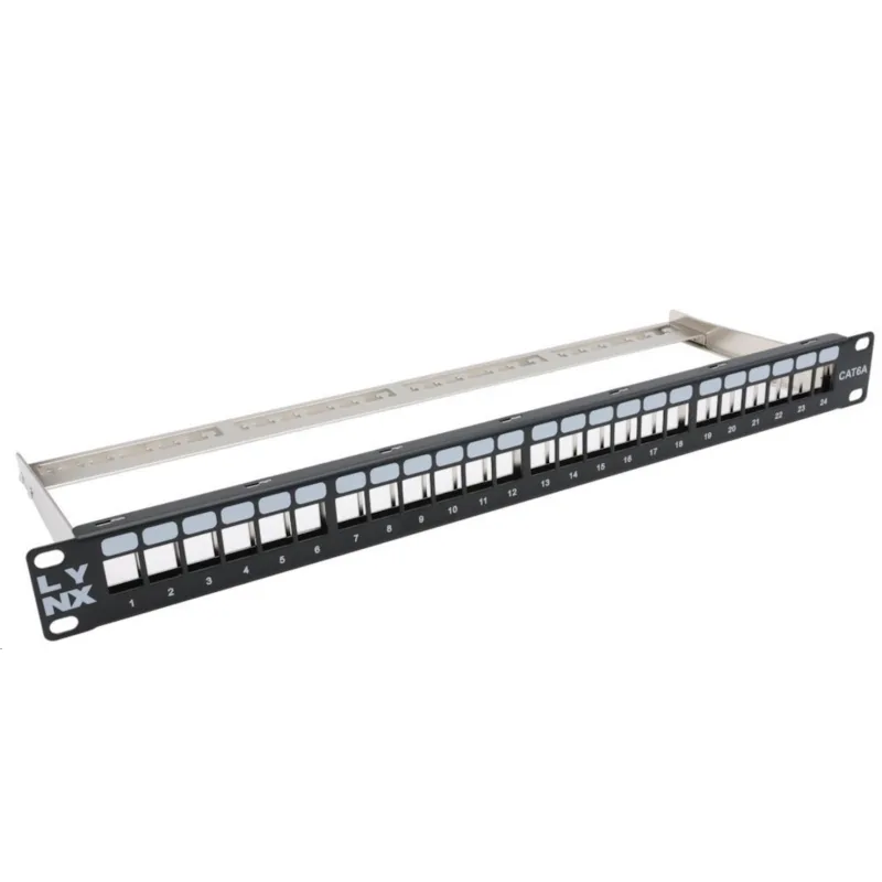 LYNX Patch panel, 19"", 24 portů, 1U, Cat5e/ 6/ 6A/ 7, …