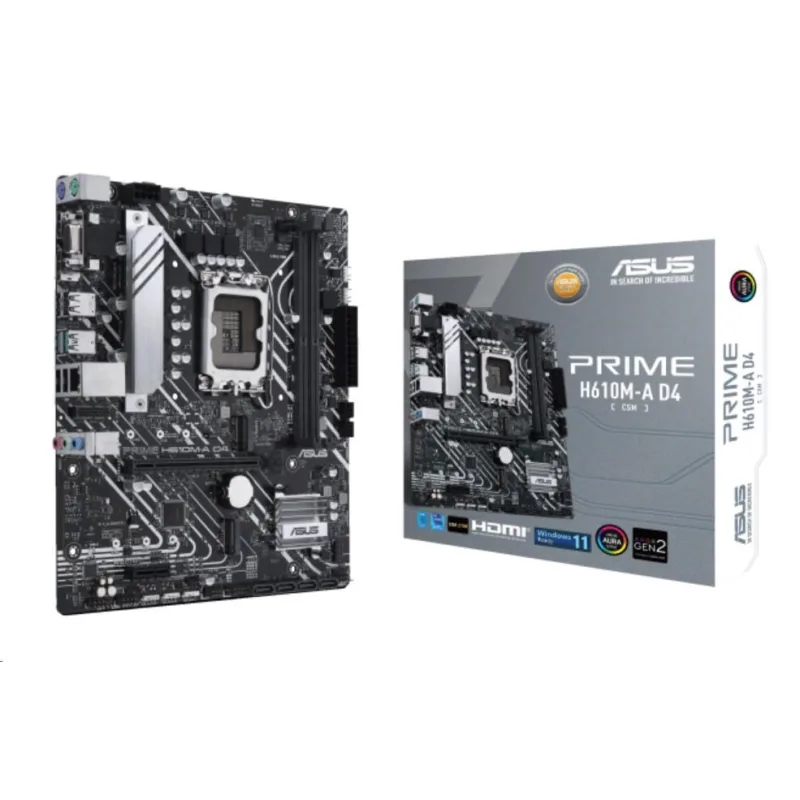 ASUS MB Sc LGA1700 PRIME H610M-A DDR4-CSM, Intel H610, 2xDDR4, 1xDP, …