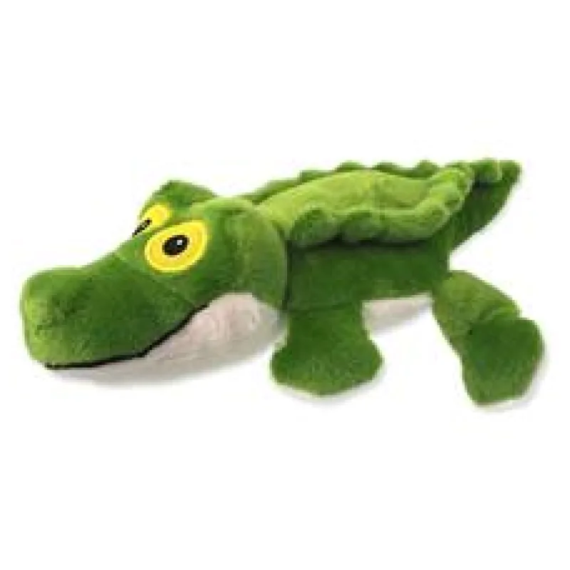 Hračka DF Silent Squeak krokodýl zelený 30 cm
