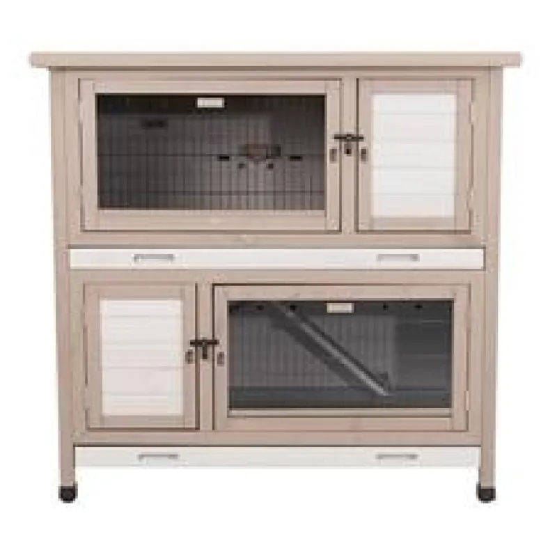 NATURA králíkárna s tepelnou izolací, 2 patra, 116 x 113 x 65 cm, šedá 1 ks