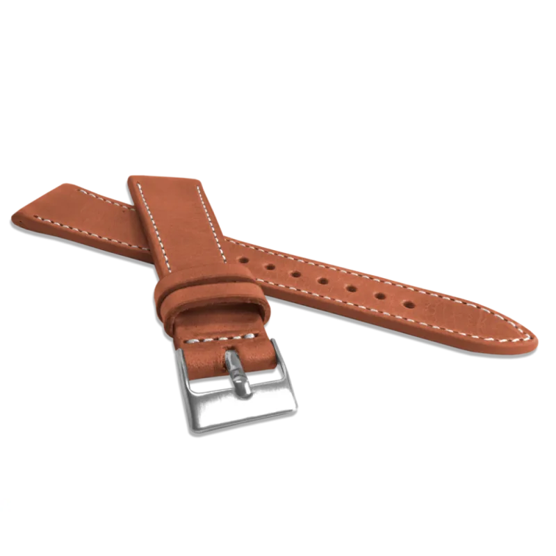 LAVVU Přírodně barvený hnědý řemínek NATURE z kůže Top Grain - 20