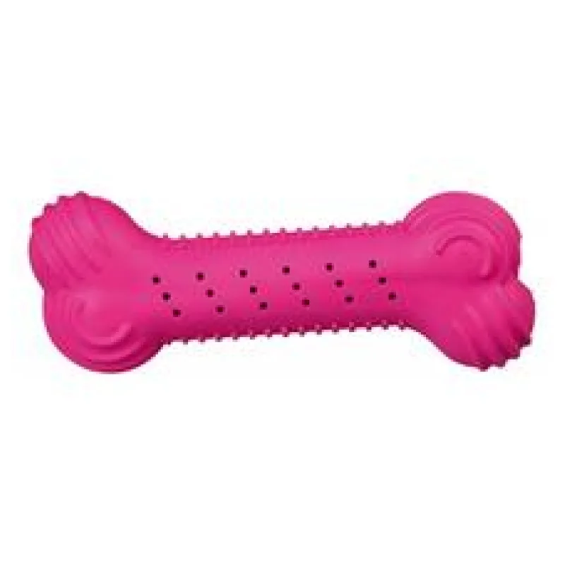 Chrastící kost přírodní guma 18 cm