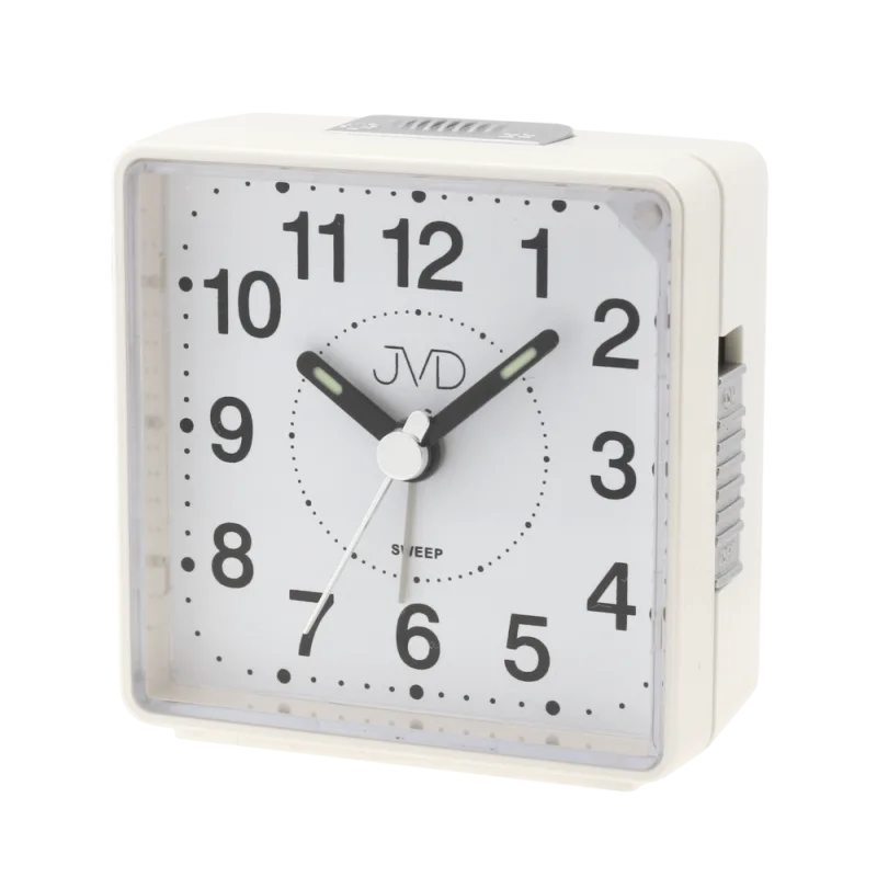 JVD Tichý netikající ručkový budík JVD SRP26.1 SWEEP s plynulým chodem (nejlevnější)