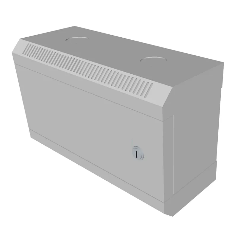 10" rack jednodielny 4U/ 140 DATACOM Šedý plech.dvere 7025