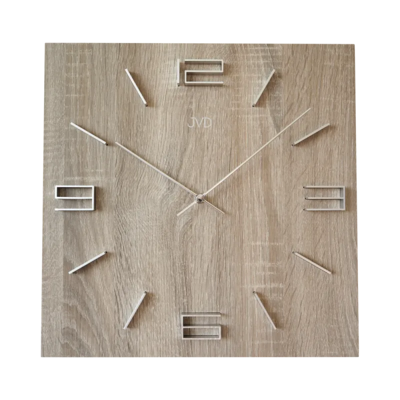 JVD Dřevěné hranaté designové hodiny JVD HC36.1