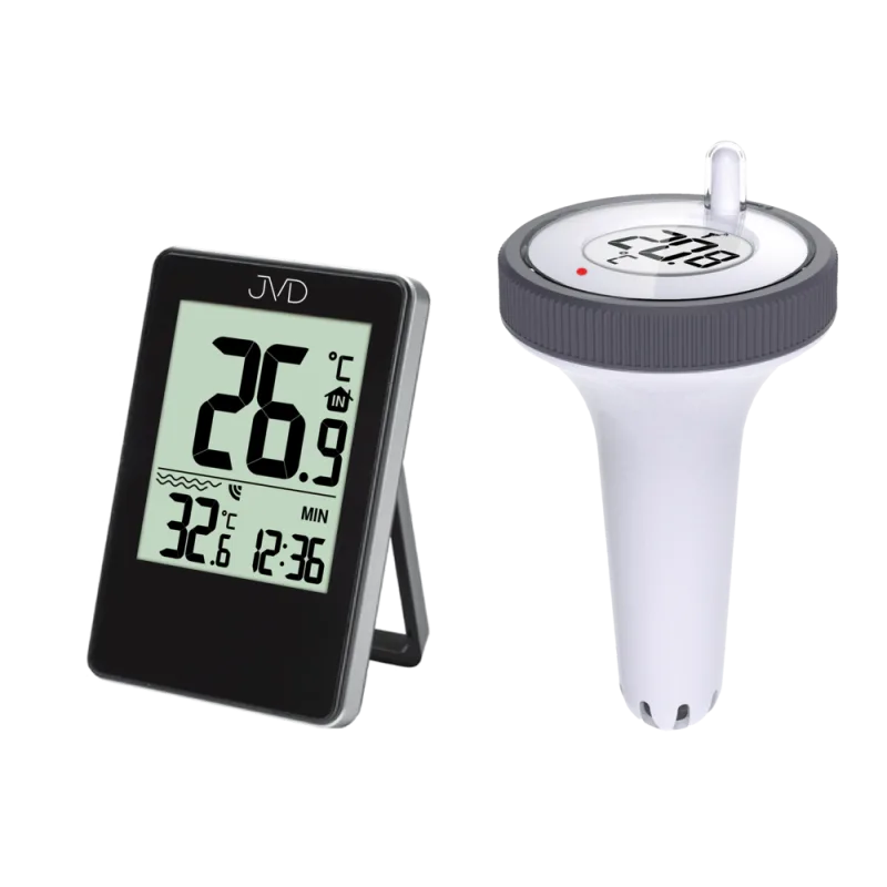 JVD Digitální čitelný bezdrátový bazénový teploměr JVD T3351.2 s plovoucím čidlem