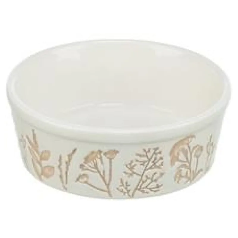 Keramická miska s texturovaným motivem, bílá/šedobéžová 0,7 l/ ø 16 cm