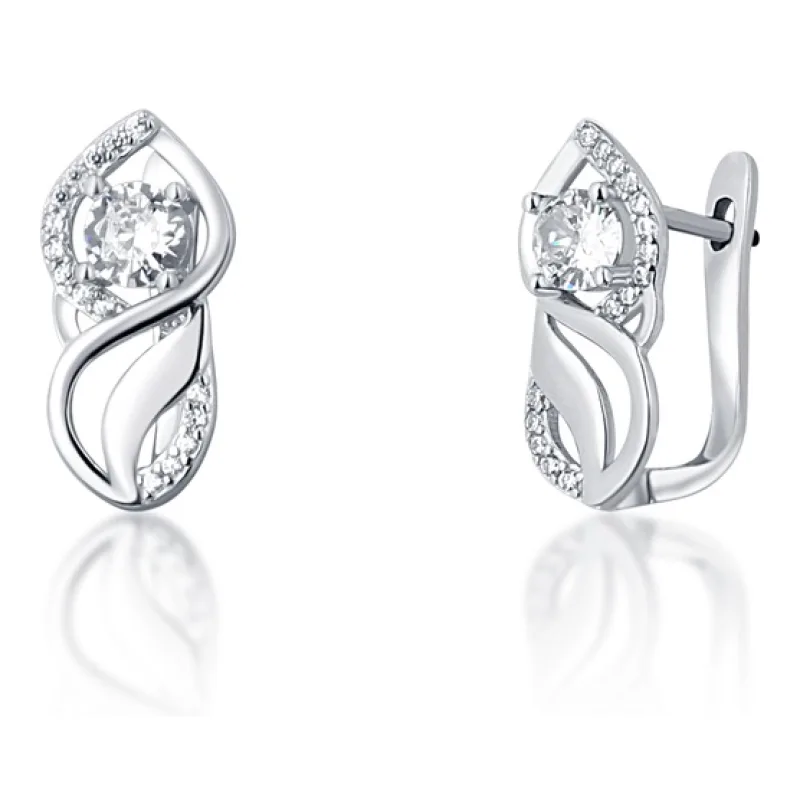 JVD Dámské stříbrné náušnice se zirkony SVLE1390XF6BI00 SKLAD