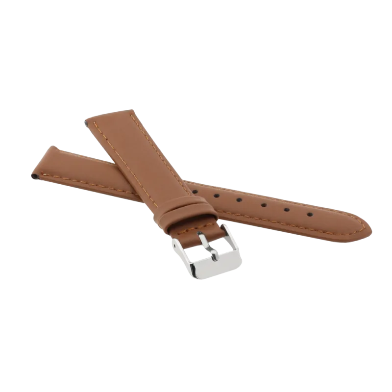 JVD Unisex hnědý kožený prošívaný řemínek R17403/22