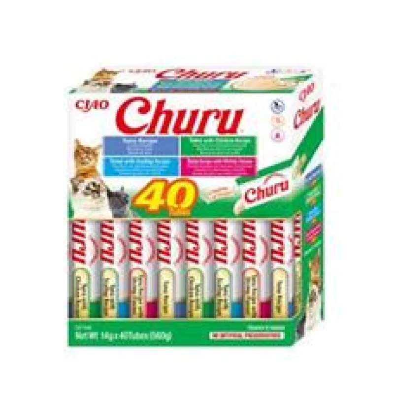 Churu Cat BOX Tuna Seafood Variety Churu Cat BOX Tuna Seafood Variety 40x40g