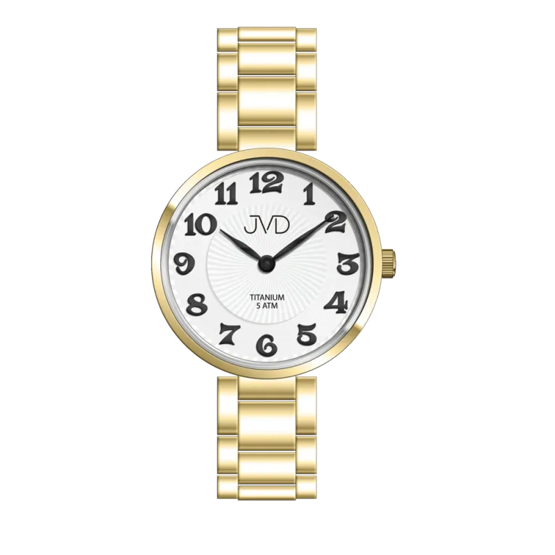 JVD Dámské luxusní zlacené titanové hodinky JVD J5033.2