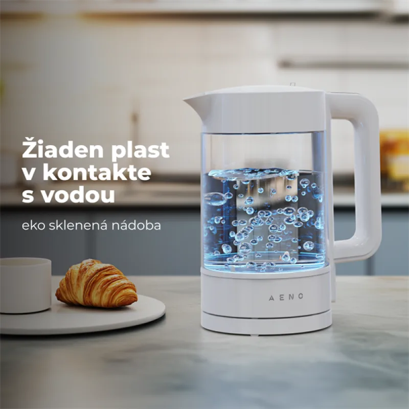 AENO Rychlovarná kanvica EK5 - 1,7l, 2200W, Strix, funkcia udržiavania…