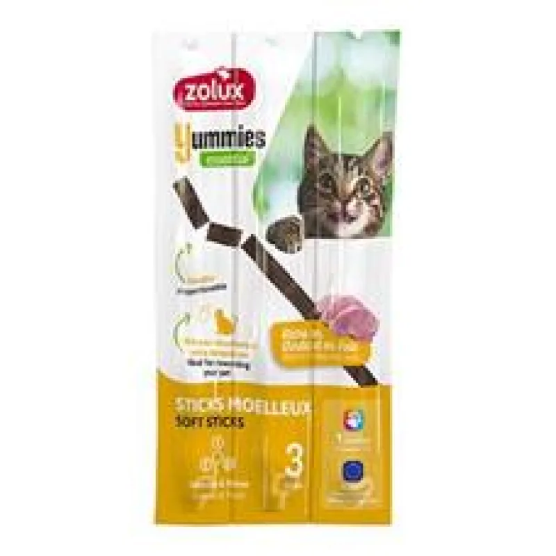 Pochoutka kočka YUMMIES krůtí a játra Zolux 3ks